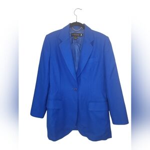 CLASSIQUES ENTIER blue wool blazer, size M, women's